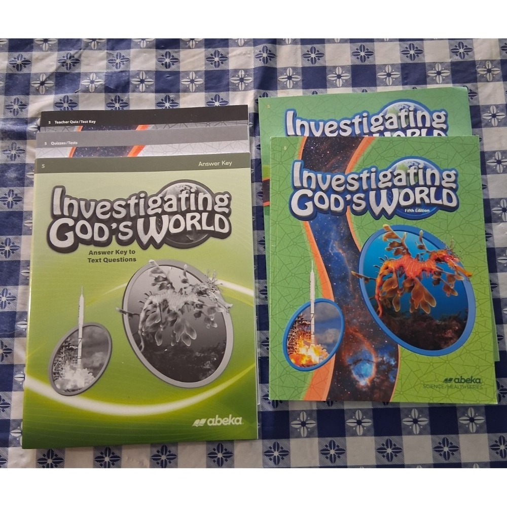 Abeka 5th Grade Science  Investigating Gods World Health Workbooks & Key 5th Ed